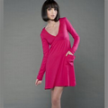 BLUEprint Garment Dyed Micro Jersey Long Sleeve Hoodie Dress